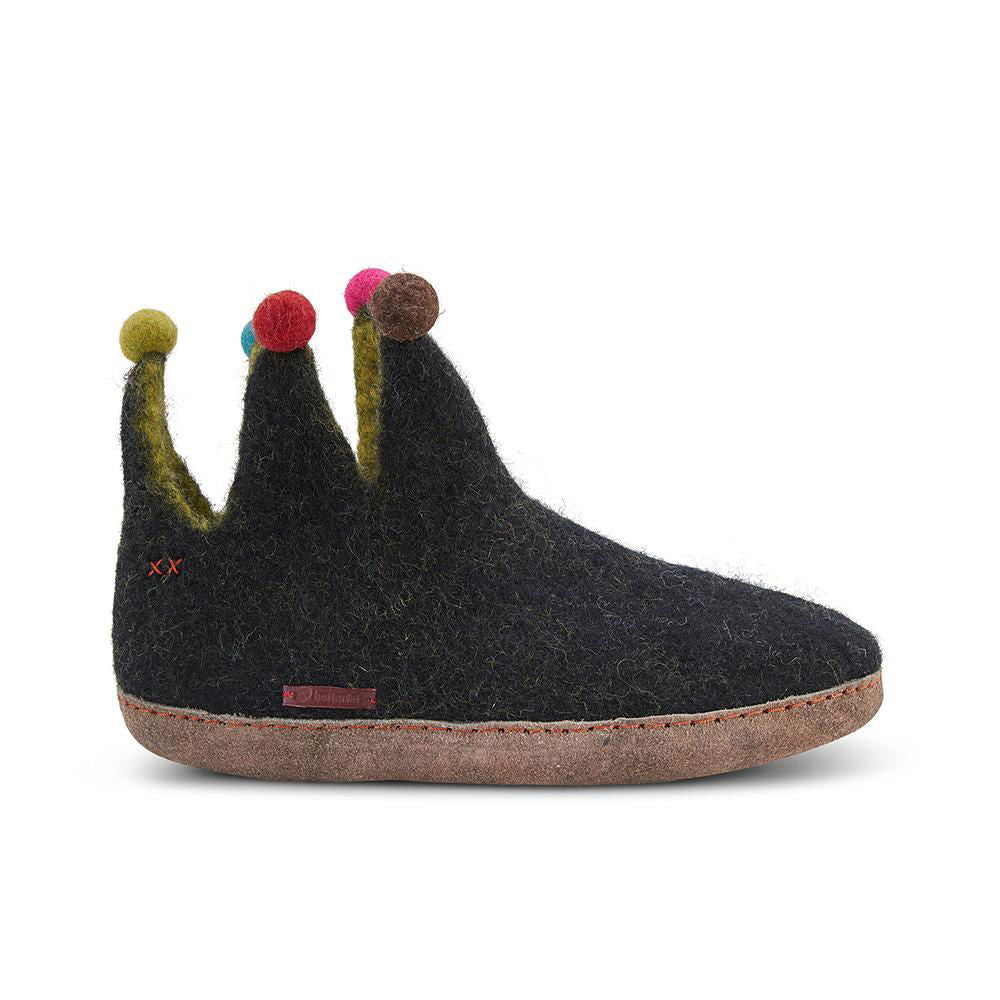 The Jester - Black with Leather-Shoes-www.Shopthatapp.com-Betterfelt Canada