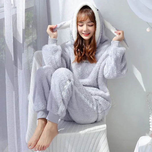 Thick Warm Coral Velvet Pajamas Sets - www.Shopthatapp.com #