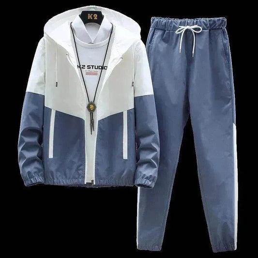Trendy Suit Men's Hooded Jacket Trousers Two-Piece Suit - www.Shopthatapp.com #