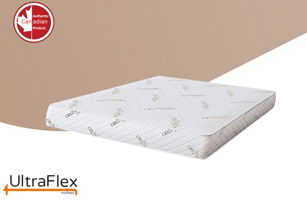 UltraFlex EcoZen- Medium Firm Reversible, CertiPUR-US® Certified Foam, Organic Bamboo Cover, Pressure Releiving, Cooling Gel Infused, Eco-Friendly Mattress ( Made In Canada ) - www.Shopthatapp.com
