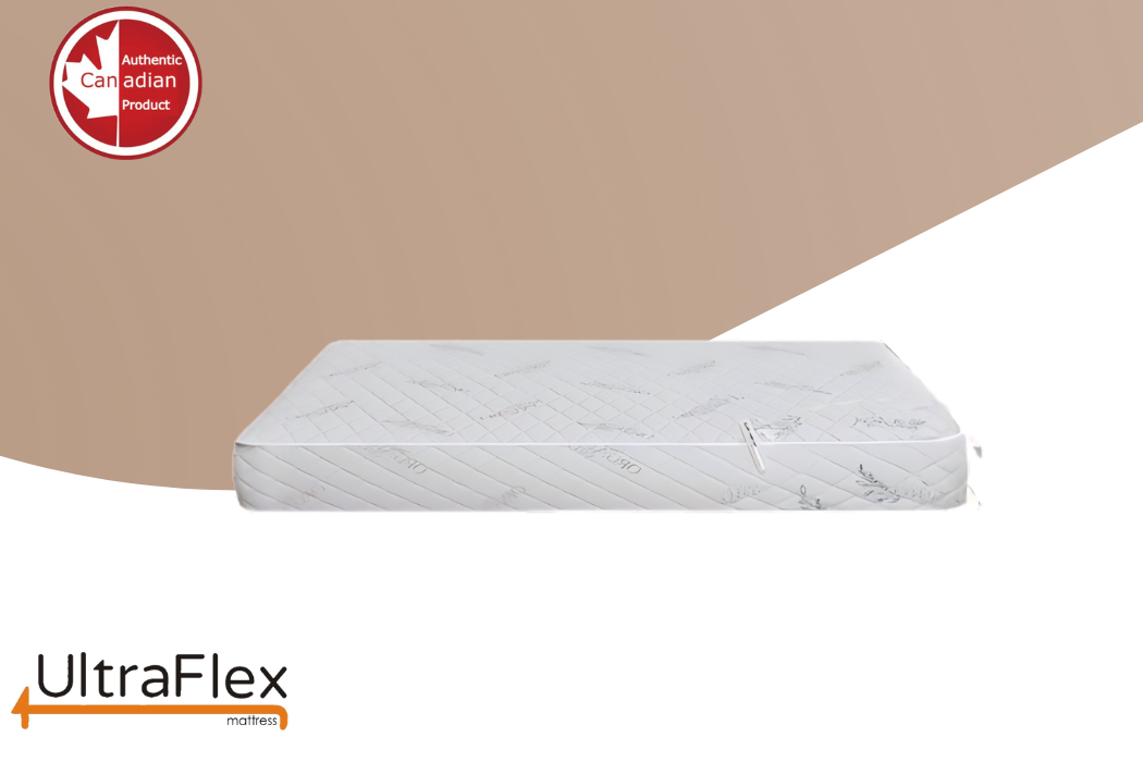 UltraFlex EcoZen- Medium Firm Reversible, CertiPUR-US® Certified Foam, Organic Bamboo Cover, Pressure Releiving, Cooling Gel Infused, Eco-Friendly Mattress ( Made In Canada ) - www.Shopthatapp.com