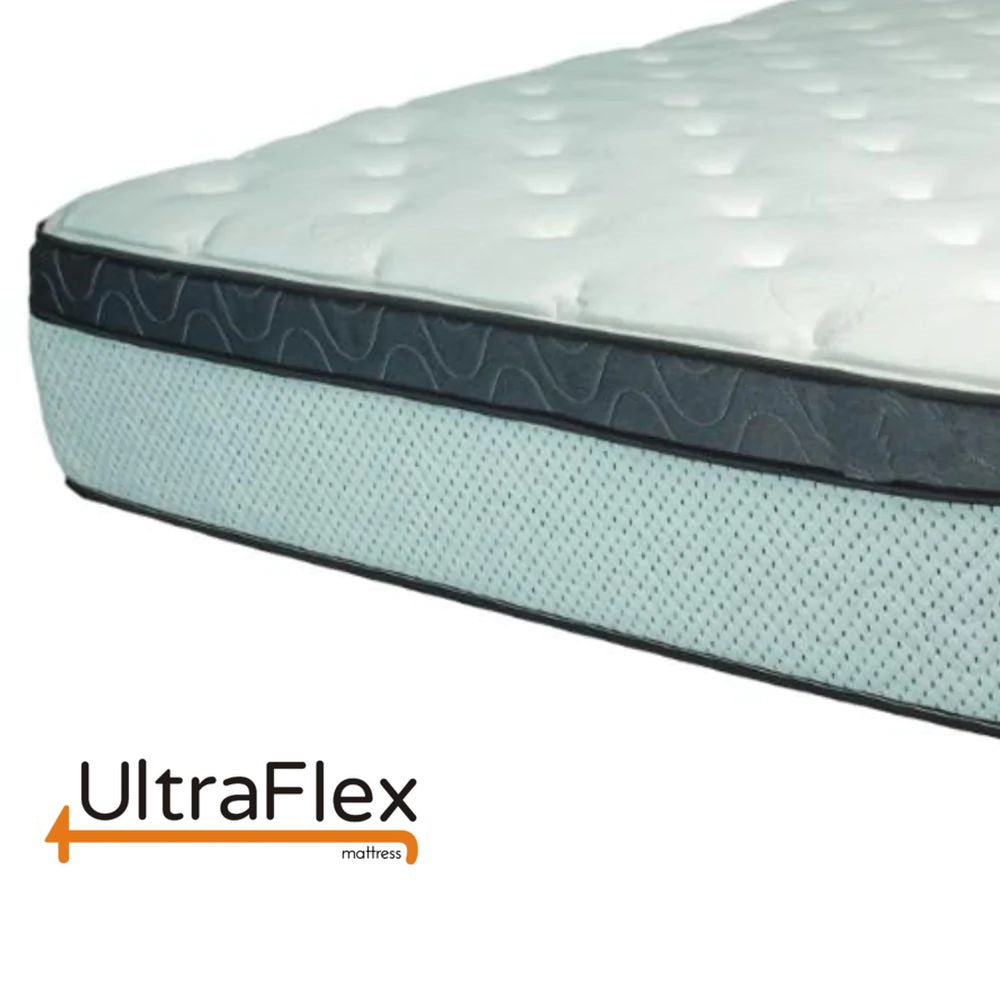 UltraFlex EUPHORIA 14" Orthopedic Eurotop Pocket Coil Foam Encased Eco-friendly Hybrid Mattress (Made in Canada) - www.Shopthatapp.com