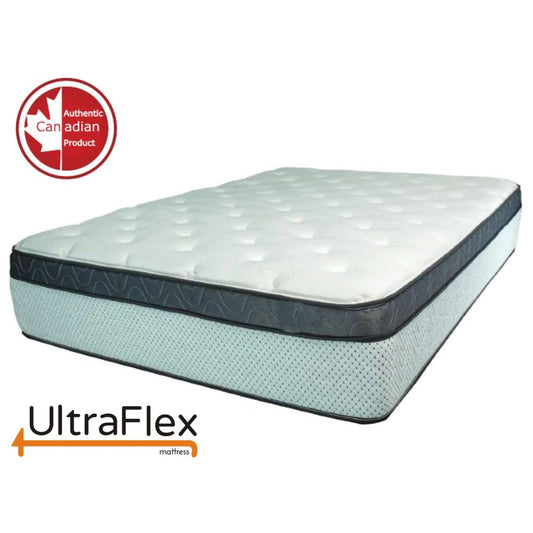 UltraFlex EUPHORIA 14" Orthopedic Eurotop Pocket Coil Foam Encased Eco-friendly Hybrid Mattress (Made in Canada) - www.Shopthatapp.com