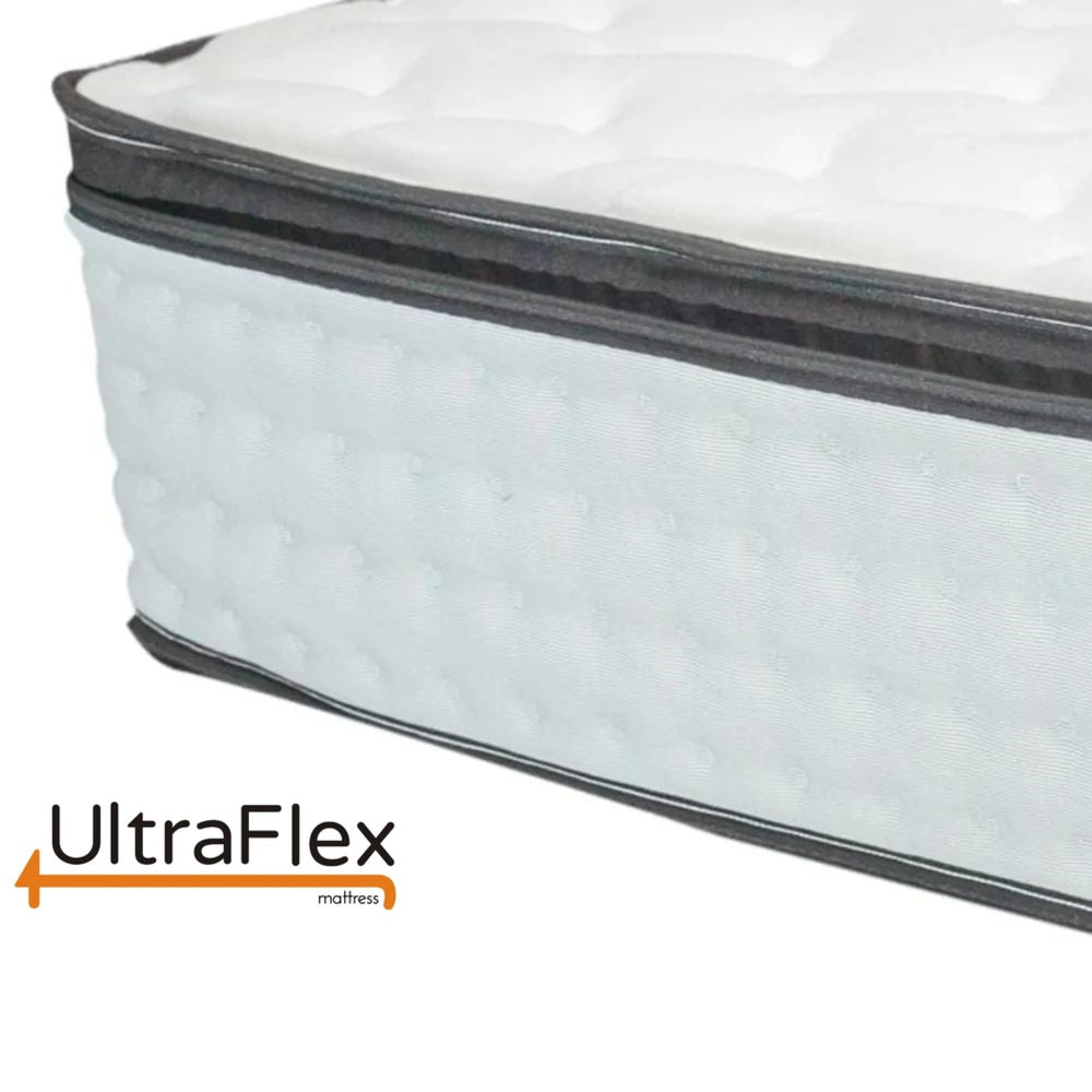 UltraFlex LUSH 12" Orthopedic Eurotop Pocket Coil Premium Foam Encased, Eco-friendly Hybrid Mattress (Made in Canada) - www.Shopthatapp.com