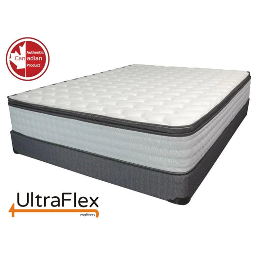 Ultraflex LUSH- 12" Orthopedic Eurotop Pocket Coil Premium Foam Encased, Eco-friendly Hybrid Mattress (Made in Canada) with Waterproof Mattress Protector - www.Shopthatapp.com