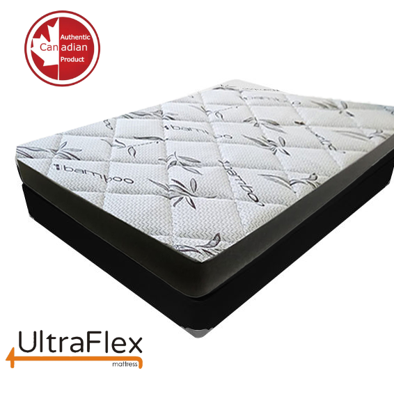 UltraFlex DreamEasy - Canadian-Made Medium Firm Gel Infused Comfort with Quilted Top, Pressure Relief, Cooling Technology, Bamboo Cover, CertiPUR-US® Certified Foam (Made in Canada) - www.Shopthatapp.com