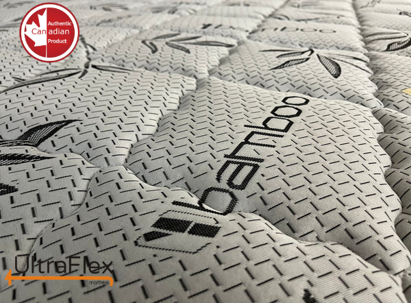 UltraFlex DreamEasy - Canadian-Made Medium Firm Gel Infused Comfort with Quilted Top, Pressure Relief, Cooling Technology, Bamboo Cover, CertiPUR-US® Certified Foam (Made in Canada) - www.Shopthatapp.com