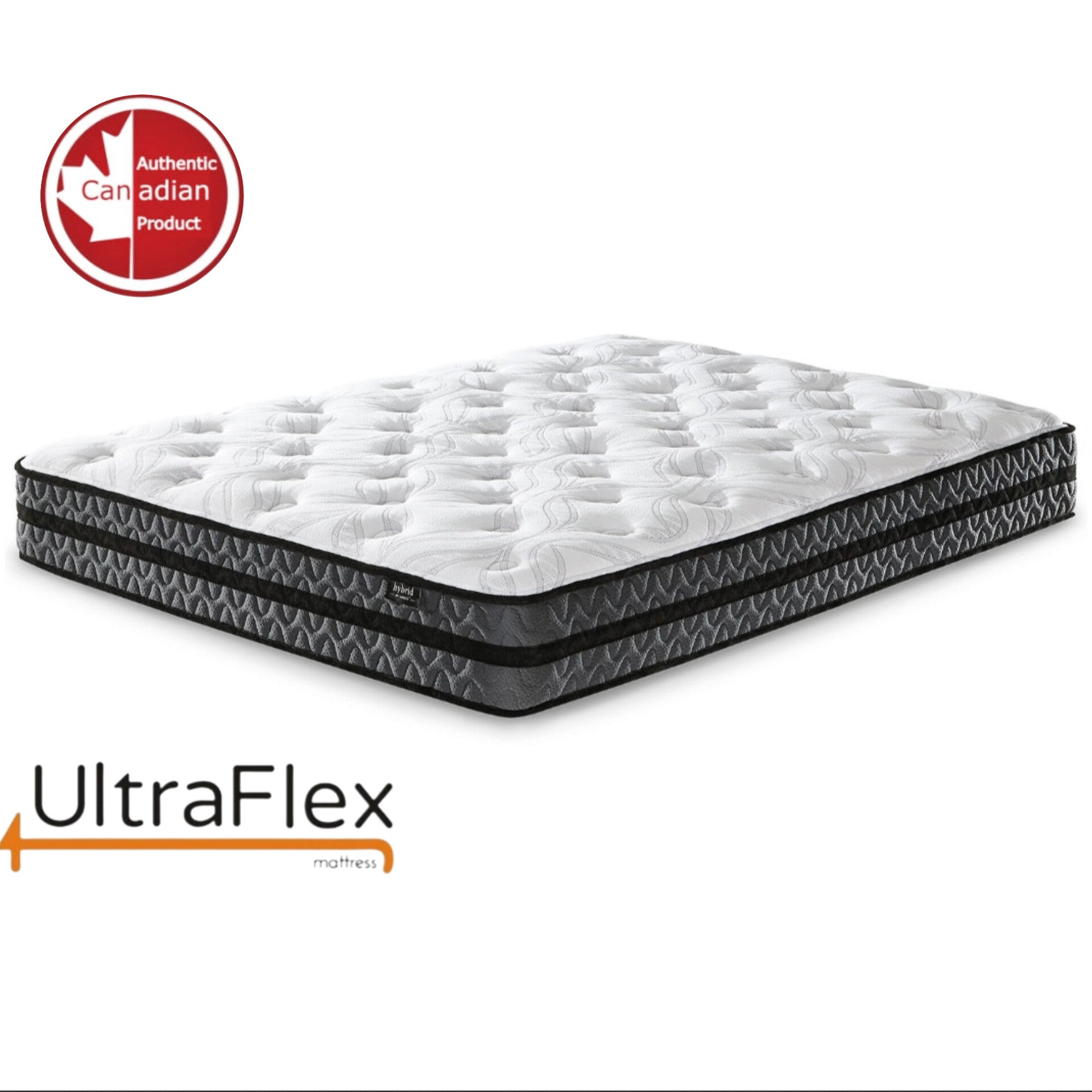UltraFlex JOY -Orthopedic, Coiled Innerspring Comfort layer Foam Encased, Eco-friendly Hybrid Mattress (Made in Canada) - www.Shopthatapp.com