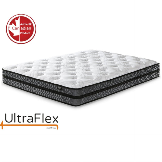 UltraFlex JOY -Orthopedic, Coiled Innerspring Comfort layer Foam Encased, Eco-friendly Hybrid Mattress (Made in Canada) - www.Shopthatapp.com