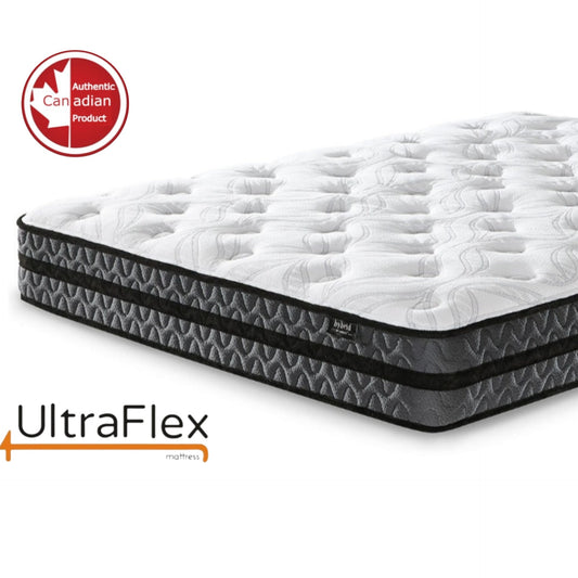 UltraFlex JOY -Orthopedic, Coiled Innerspring Comfort layer Foam Encased, Eco-friendly Hybrid Mattress (Made in Canada) - www.Shopthatapp.com