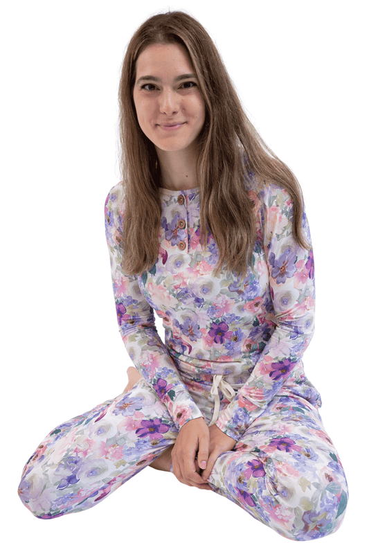 ADULT Mommy Blooming Lilacs PJ Set - www.Shopthatapp.com