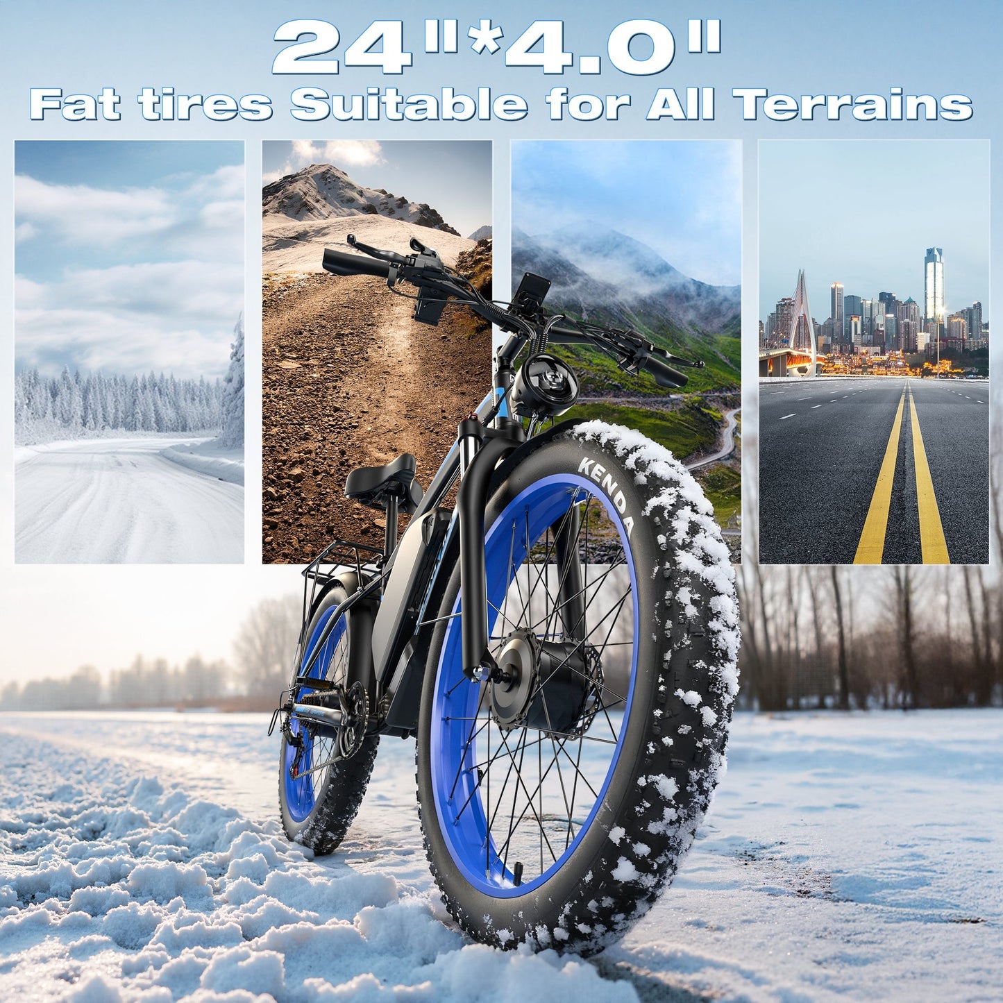 E·BYCCO&GAMVIRE 24" V7PRO Dual Motors 4000W Peak 5000W 52V 32AH Long Distance Electric Bike - www.Shopthatapp.com