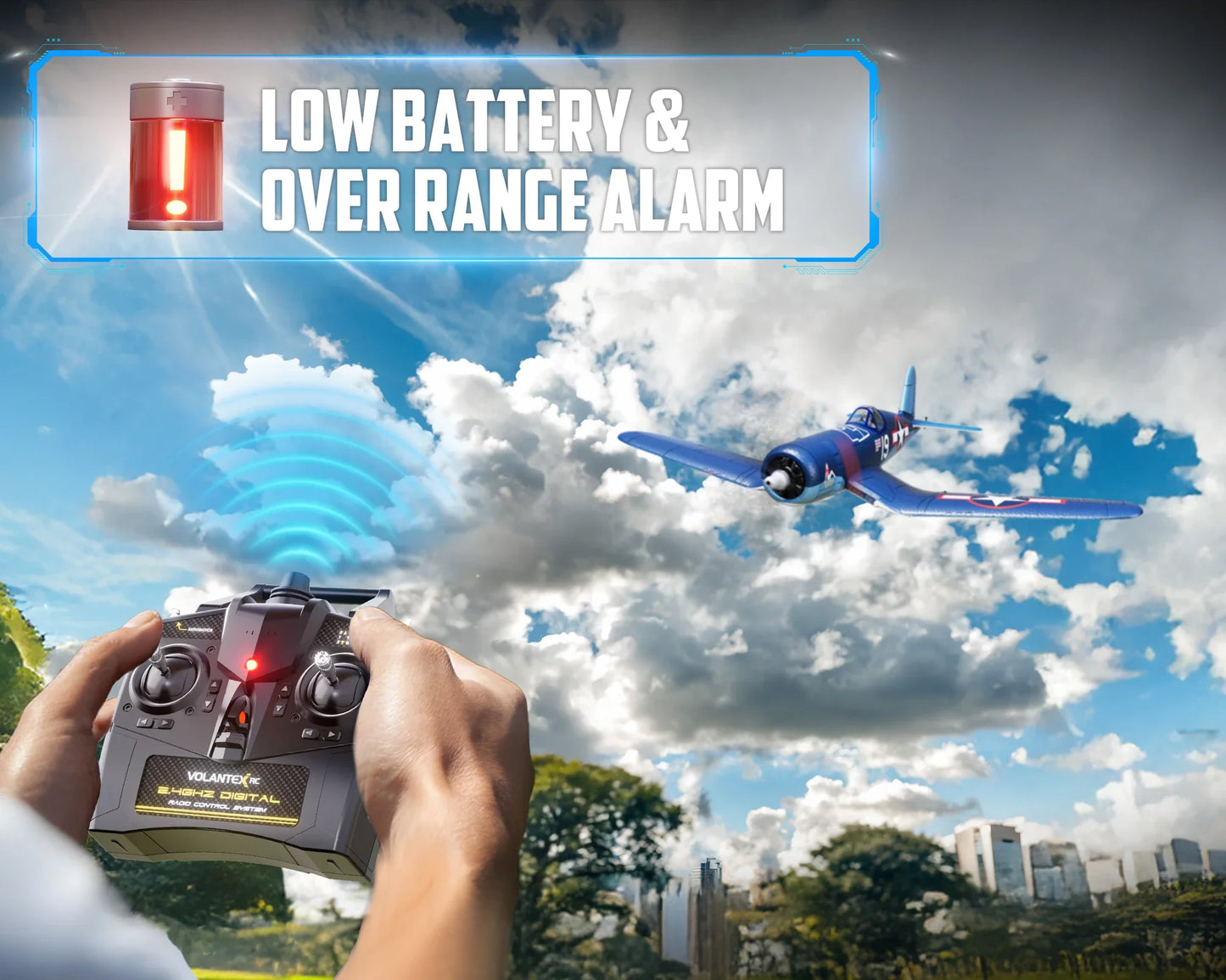 Volantex F4U Corsair 500mm Brushless Warbird RC Plane, RTF, 2S/3S Power Support - www.Shopthatapp.com #