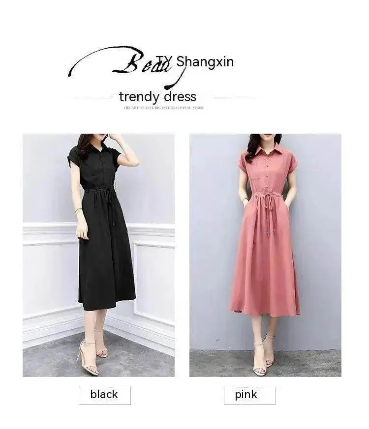 Waist-tight Slimming Elegant Casual Long Dress - www.Shopthatapp.com
