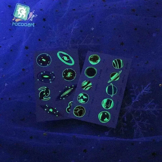 Waterproof kids aerospace luminous tattoo stickers - www.Shopthatapp.com