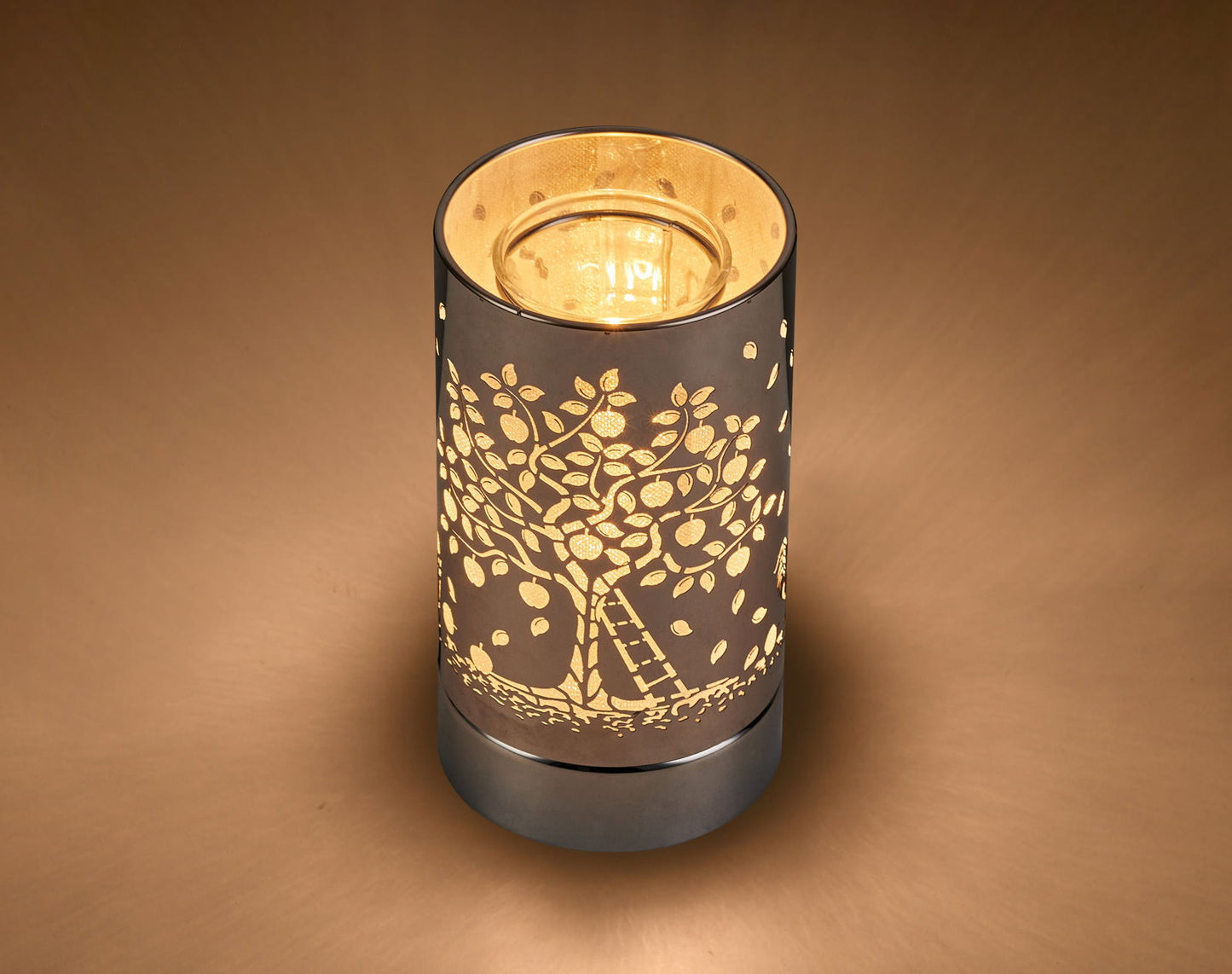 7" Touch lamp/Oil burner/Wax warmer - Silver Apple Tree - Www.Shopthatapp.com