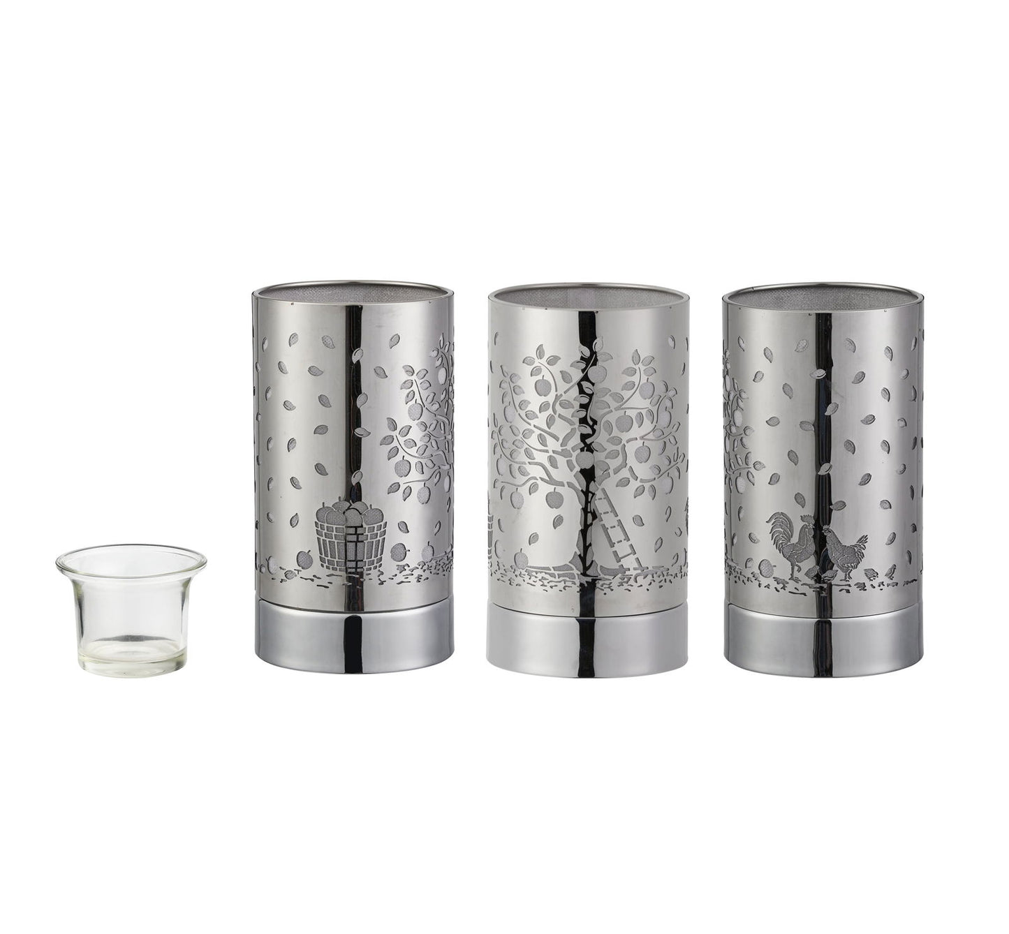 7" Touch lamp/Oil burner/Wax warmer - Silver Apple Tree - Www.Shopthatapp.com