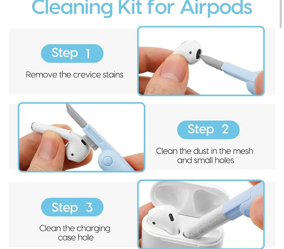 Kit de nettoyage 7 en 1 pour clavier, écouteurs, appareils électroniques, brosse de nettoyage pour ordinateur et téléphone