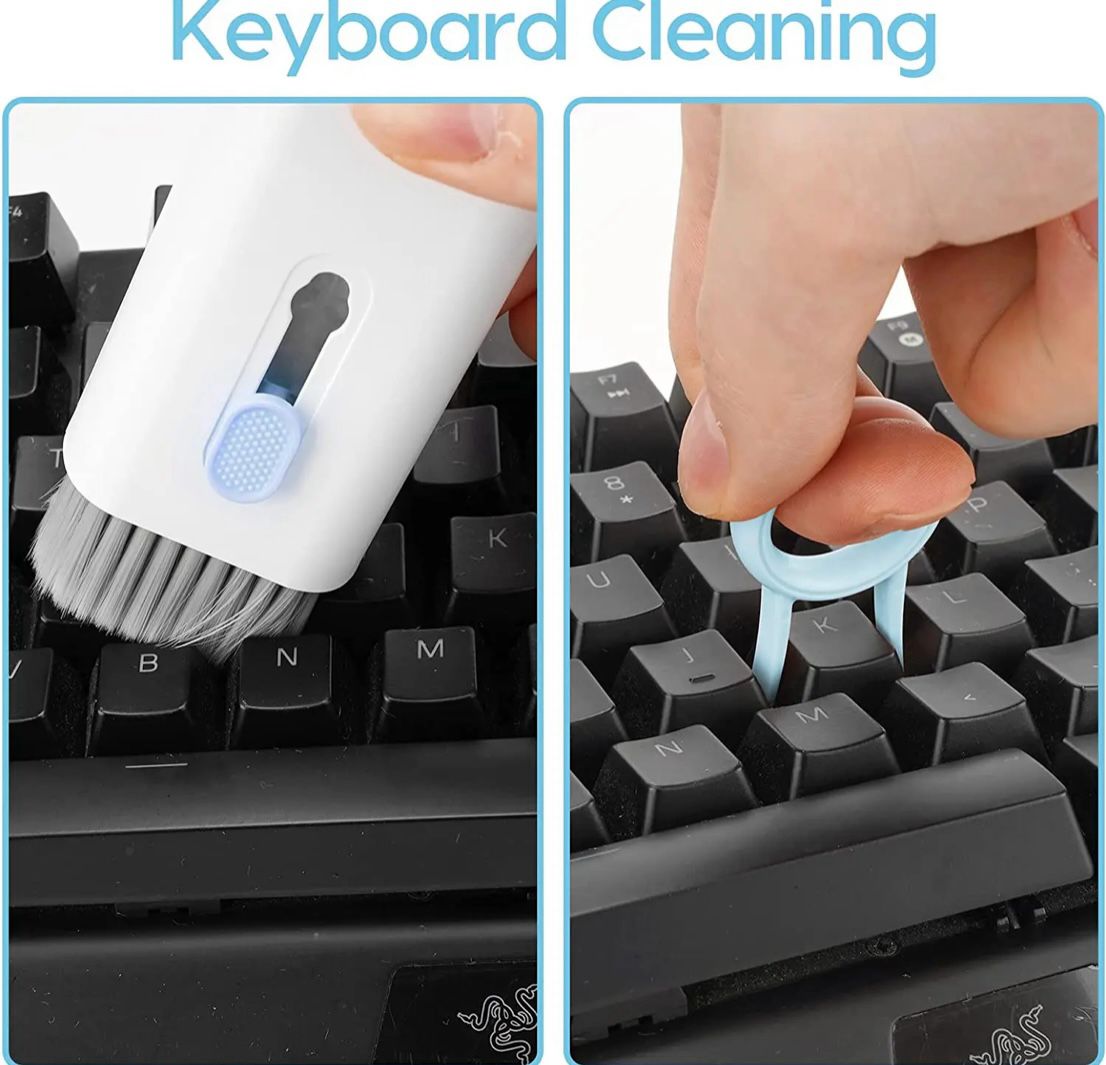 Kit de nettoyage 7 en 1 pour clavier, écouteurs, appareils électroniques, brosse de nettoyage pour ordinateur et téléphone
