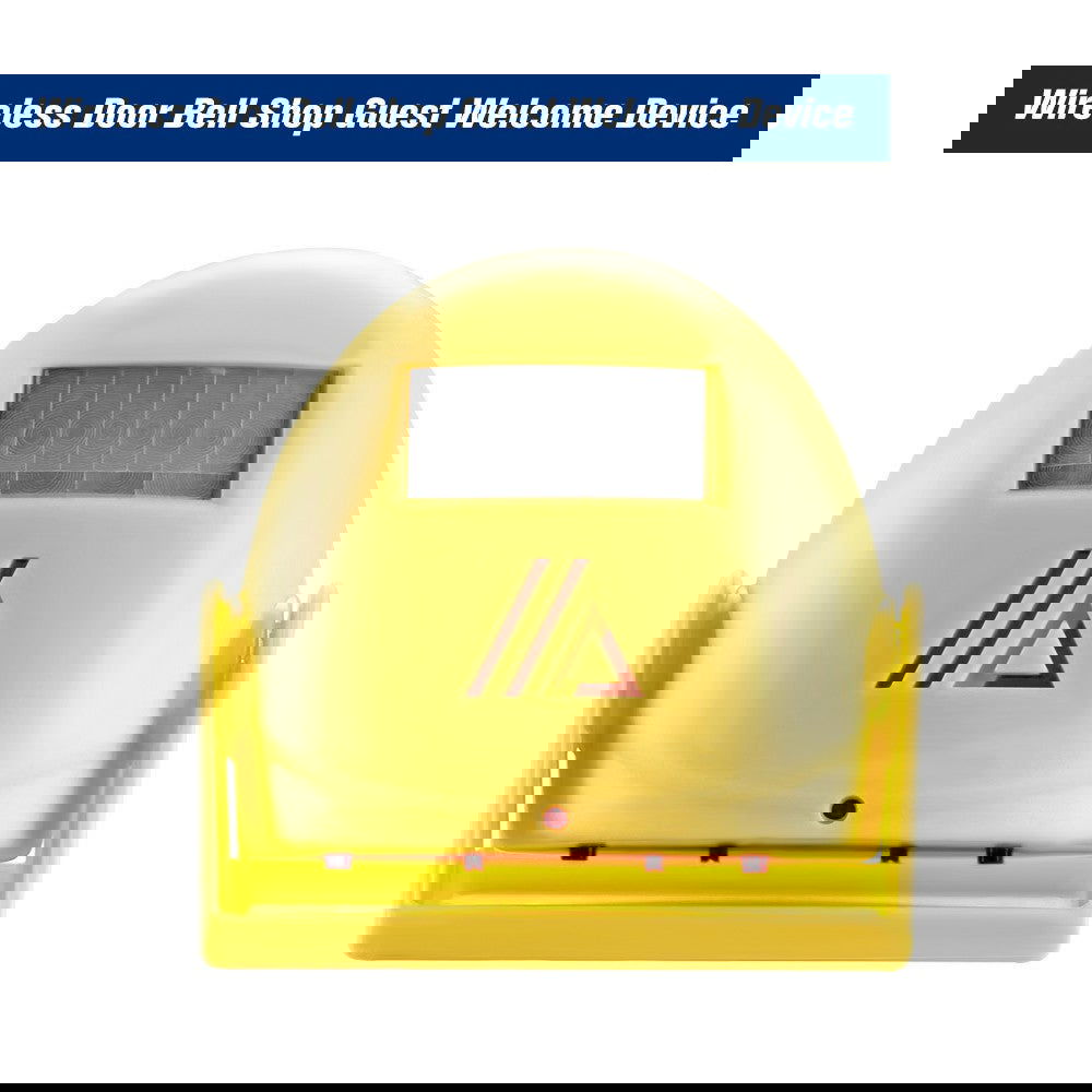 Wireless Door Bell Shop Guest Welcome Device Infrared Motion Sensor Home Anti-theft Alarm,Yellow-Home decor-www.Shopthatapp.com-Hotbuys