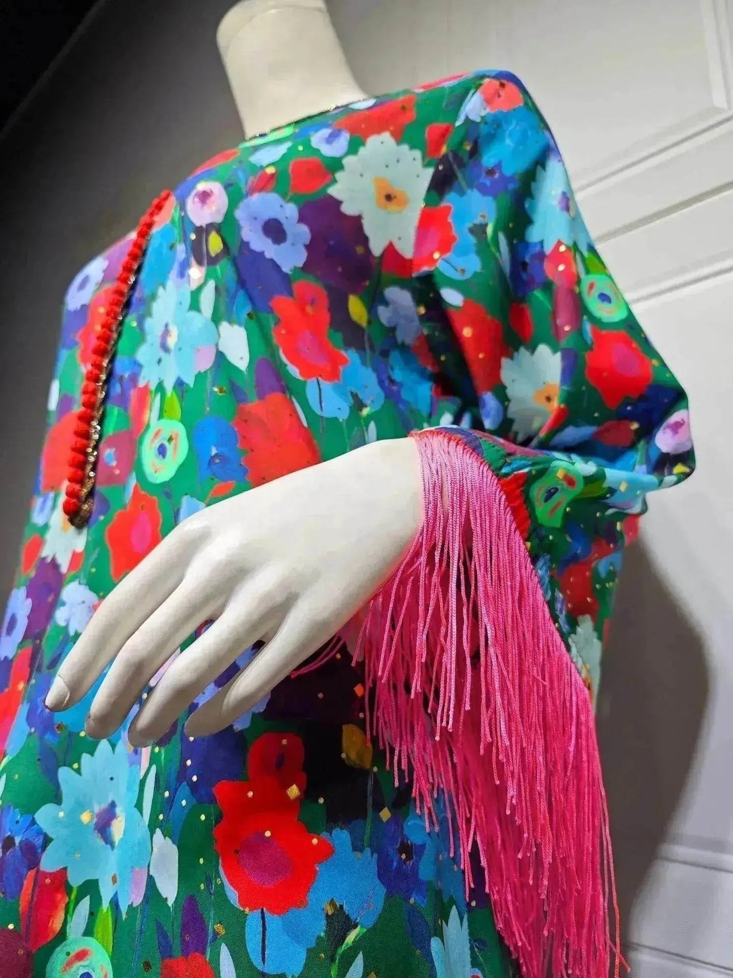 Women's Bronzing Printed Casual Dubai Arab Robe - www.Shopthatapp.com