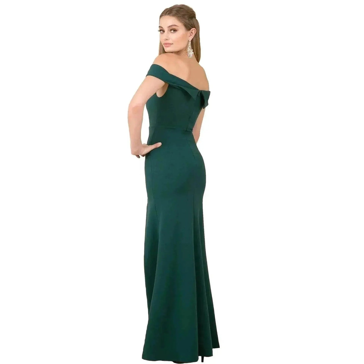 Women's Fashion Elegant Boat-neck formal slit bodycon Evening Gown Dress. - www.Shopthatapp.com