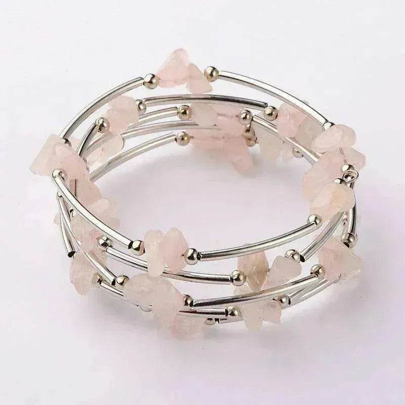 Women's Natural Crystal Crushed Stone Bracelet - www.Shopthatapp.com