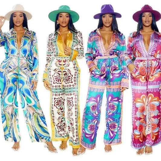 Women's Two-Piece suit Summer Set with Fashion Prints - www.Shopthatapp.com