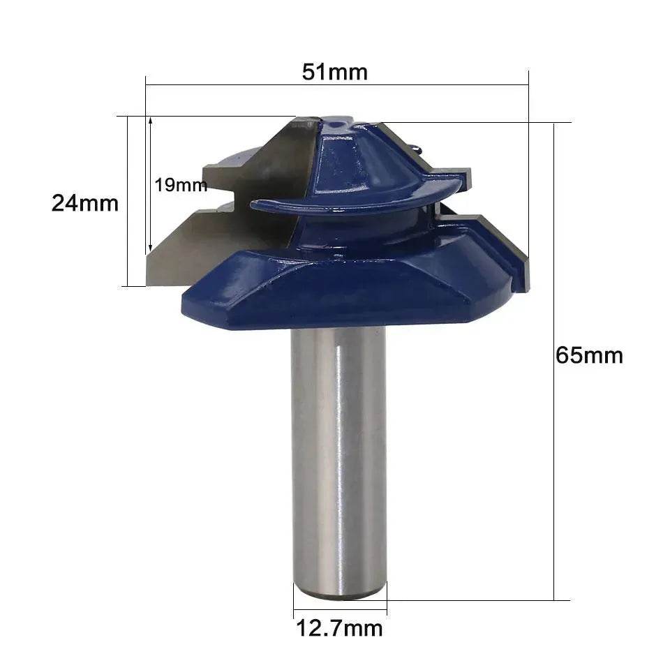 Woodwork Joint 1/2 Tongue and Groove Shank Router Bit 45 degrees - www.Shopthatapp.com #