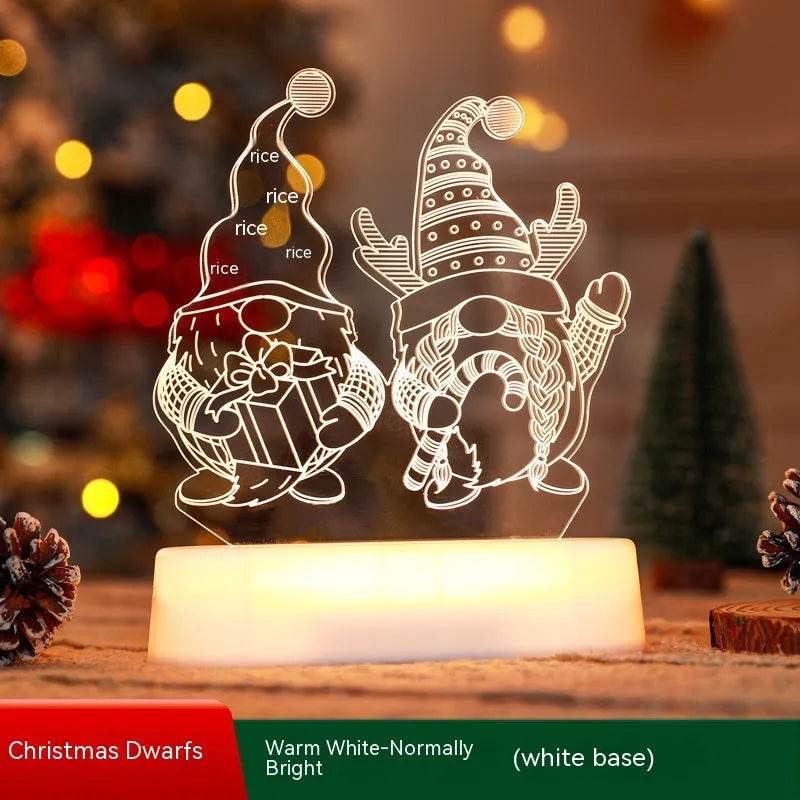 Christmas Decoration 3D Lamp Acrylic LED Night Lights New Year Valentines Day Christmas Kids Gift Christmas Ornaments - www.Shopthatapp.com