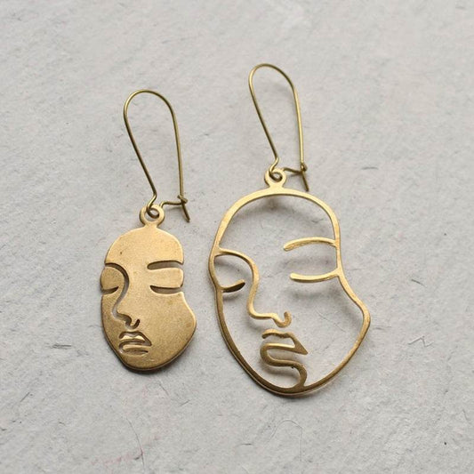 Personality Couple Earrings Fashion Alloy Jewelry - www.Shopthatapp.com