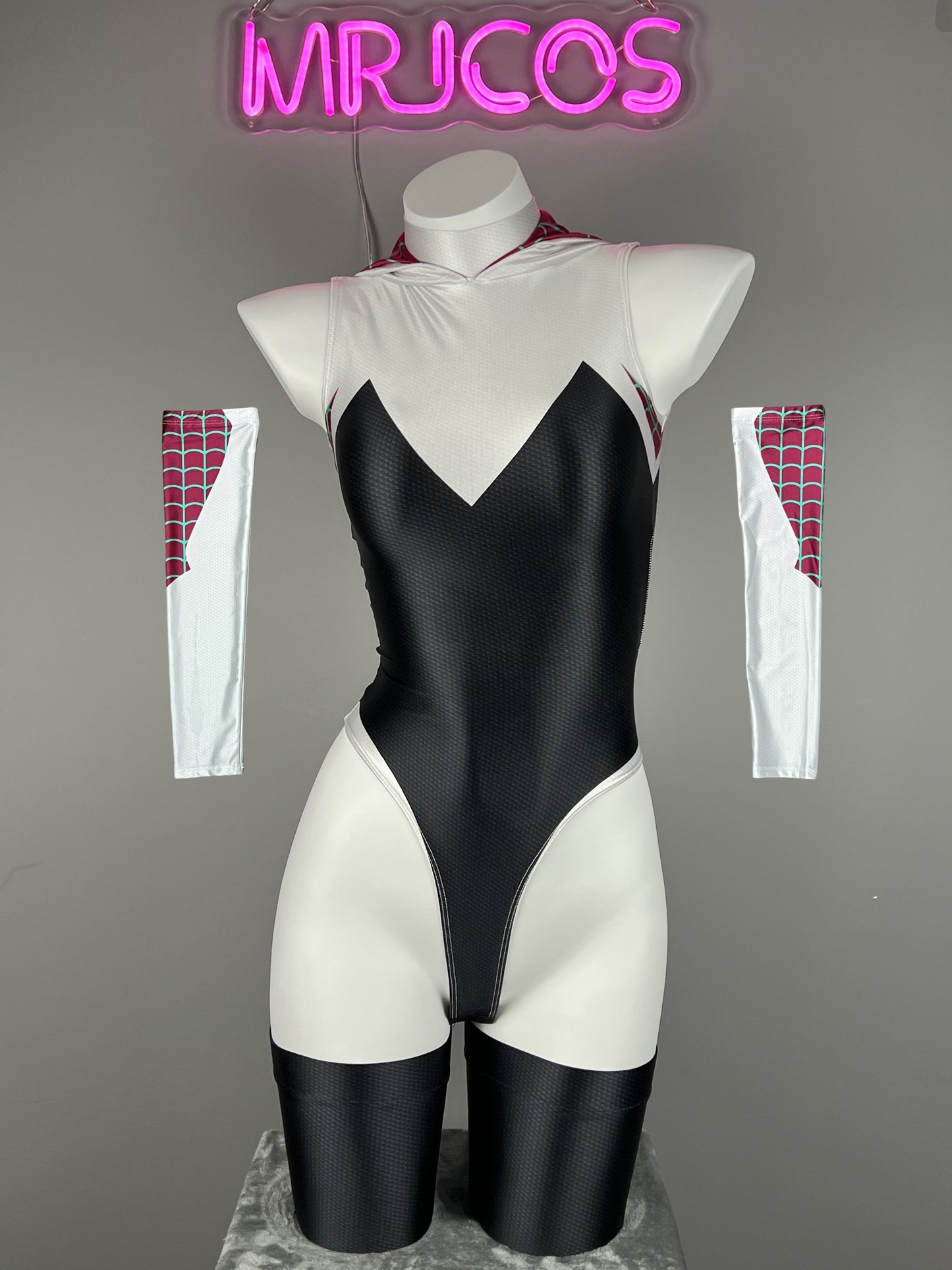 Woman Super Hero Spandex Open Crotch Cosplay Bodysuit Sexy Lingerie - www.Shopthatapp.com