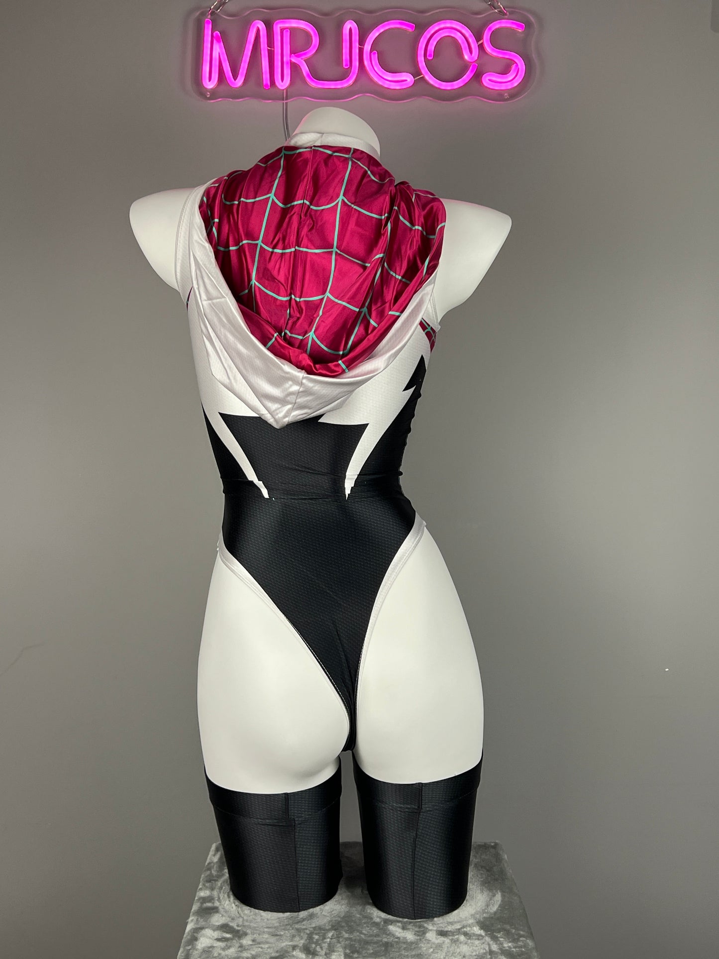 Woman Super Hero Spandex Open Crotch Cosplay Bodysuit Sexy Lingerie - www.Shopthatapp.com