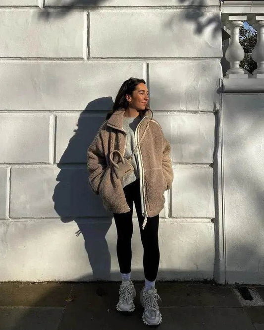 New Fashion Loose Anti-cashmere Hooded Zipper Huge Fleece Winter Jacket - www.Shopthatapp.com