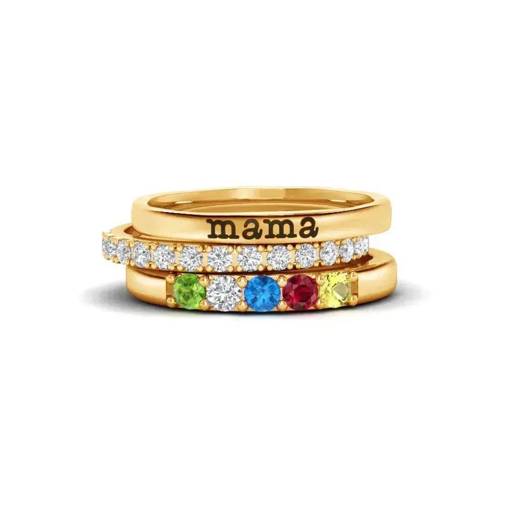 December Birthstone Mother's Day Ring - www.Shopthatapp.com