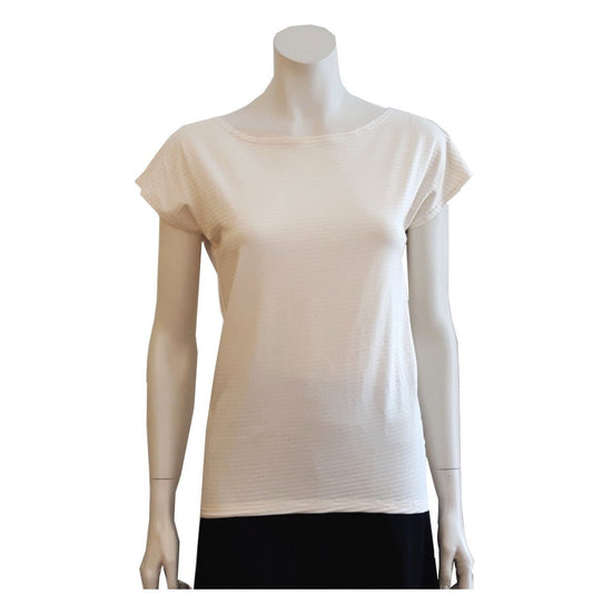 OCOBA Boat Neck Cap Sleeve Top - Stripe - www.Shopthatapp.com
