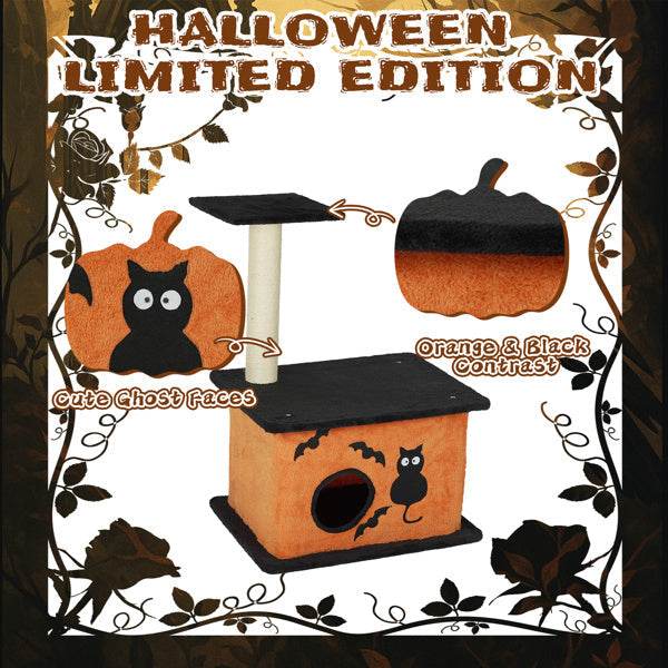 Halloween Inspired Cat Tree Tower Cat Tree For Indoor With Spacious Cat Condo - www.Shopthatapp.com