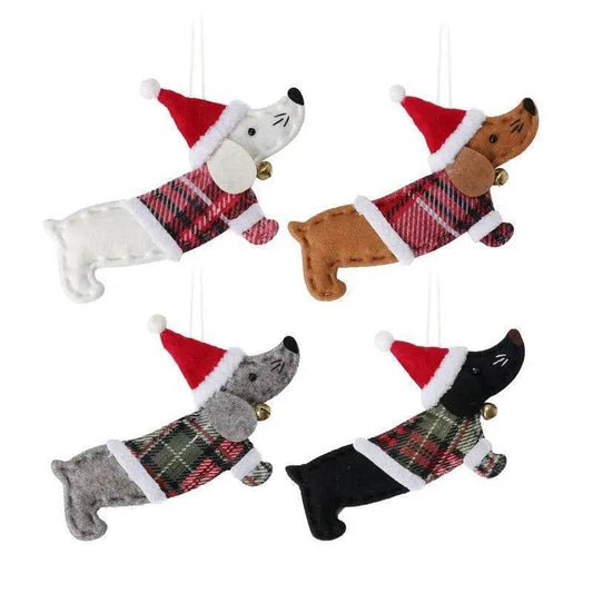 Christmas Decorations Dressing Sausage Dog Small Pendant - www.Shopthatapp.com