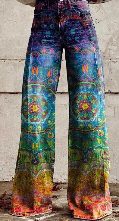 Daily High Rise Pattern Pocket Wide Leg Pants - www.Shopthatapp.com