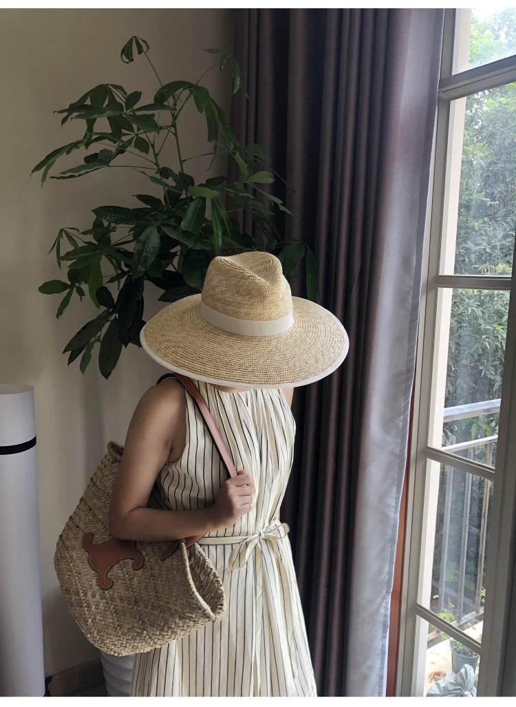 Summer Travel Leisure French Retro Hat Women's Top Wide Brim Straw Sun Hat for women - www.Shopthatapp.com