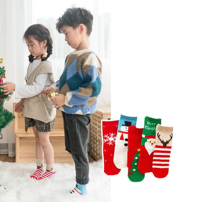 Children's Fashion Simple Mid-calf Christmas Stockings - www.Shopthatapp.com