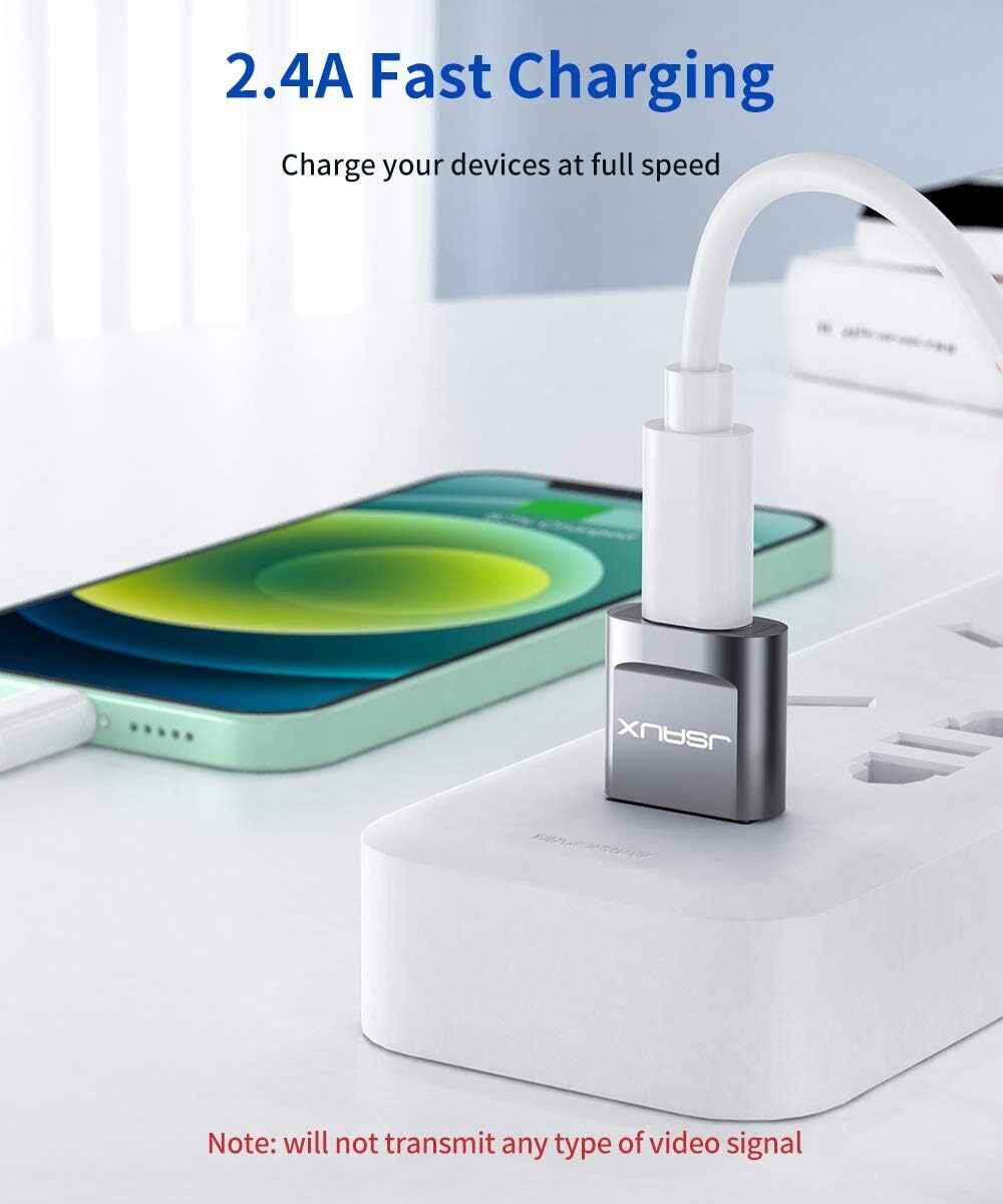 Premium USB Type C Female to USB A Male Adapter Converter Charger - Grey - www.Shopthatapp.com