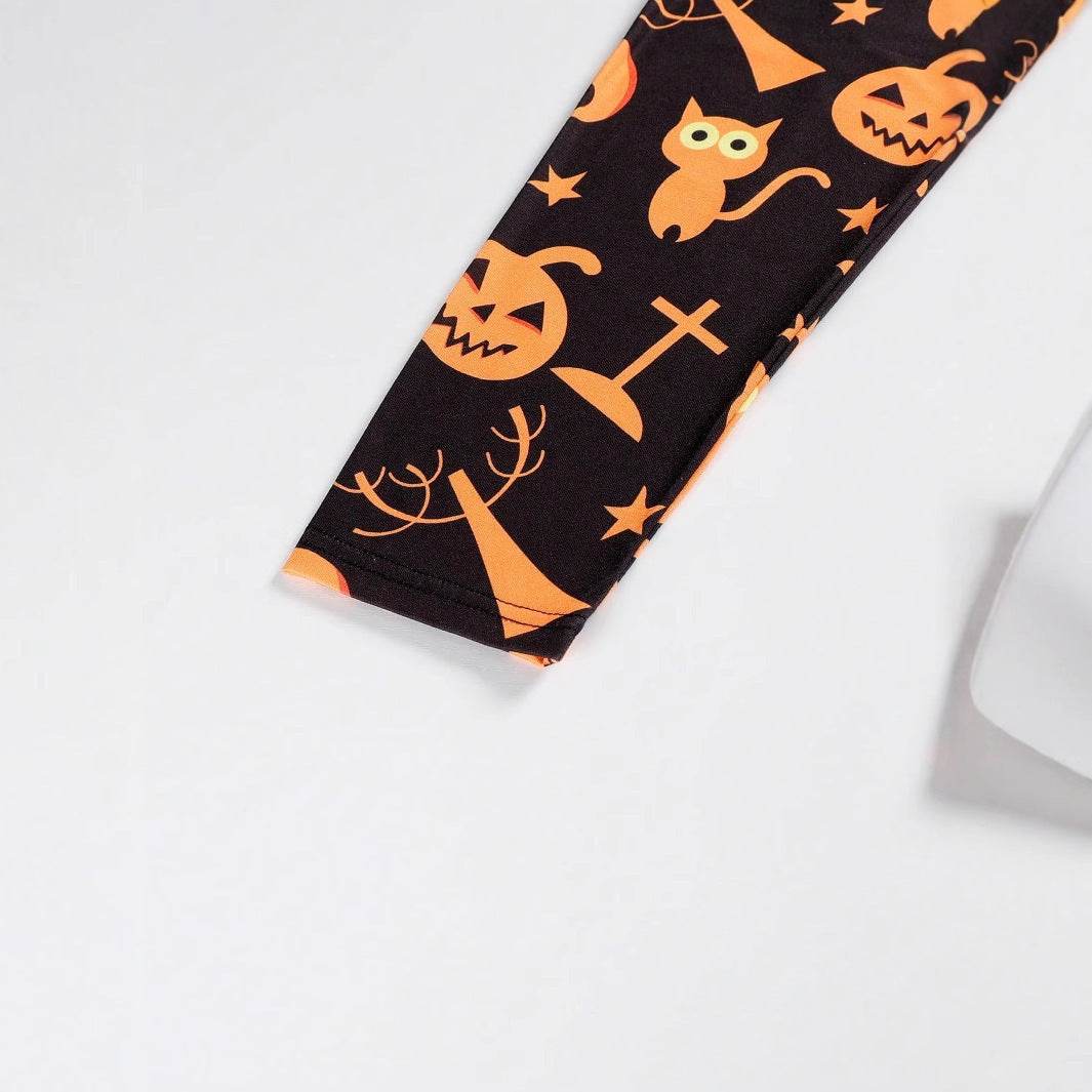 Digital Printing Halloween Round Neck Long Sleeve Plus Size T-shirt - www.Shopthatapp.com