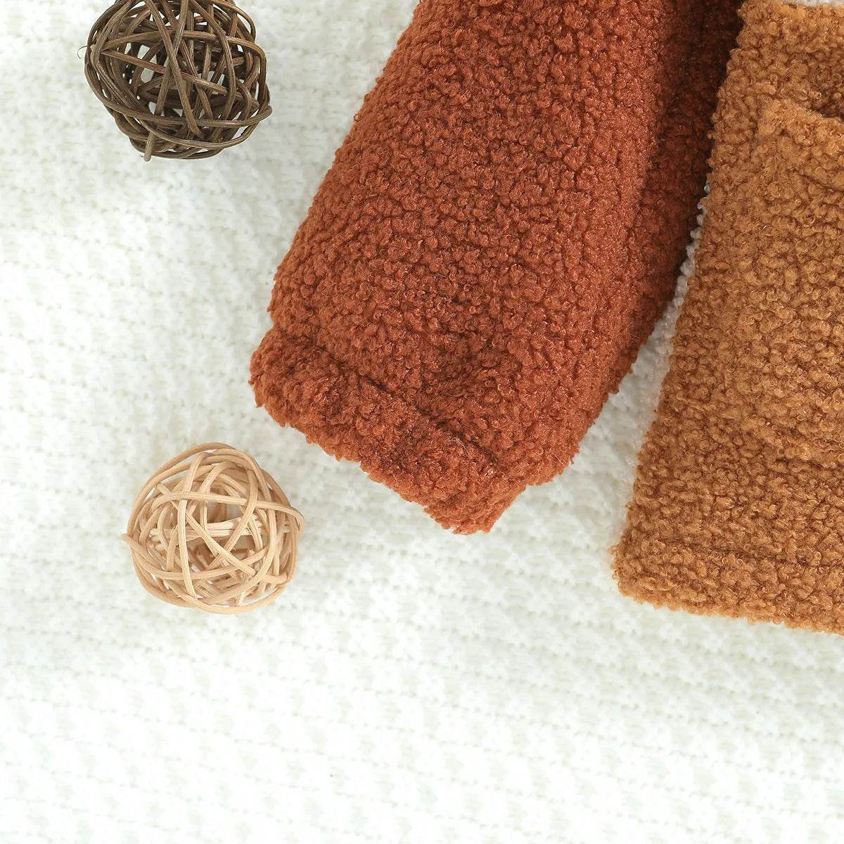 Children's New Zipper Cute Polar Sherpa Fleece Winter Jacket Kids - www.Shopthatapp.com