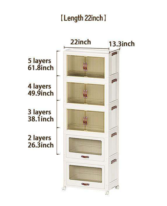 Baby Safety Transparent Opening Lid Indoor Home Decoration Storage Cabinet With Wheels - www.Shopthatapp.com