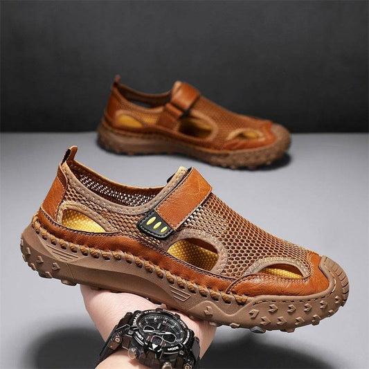 Summer Outdoor Casual Hollow Mesh Surface Breathable Men's Sandals - www.Shopthatapp.com