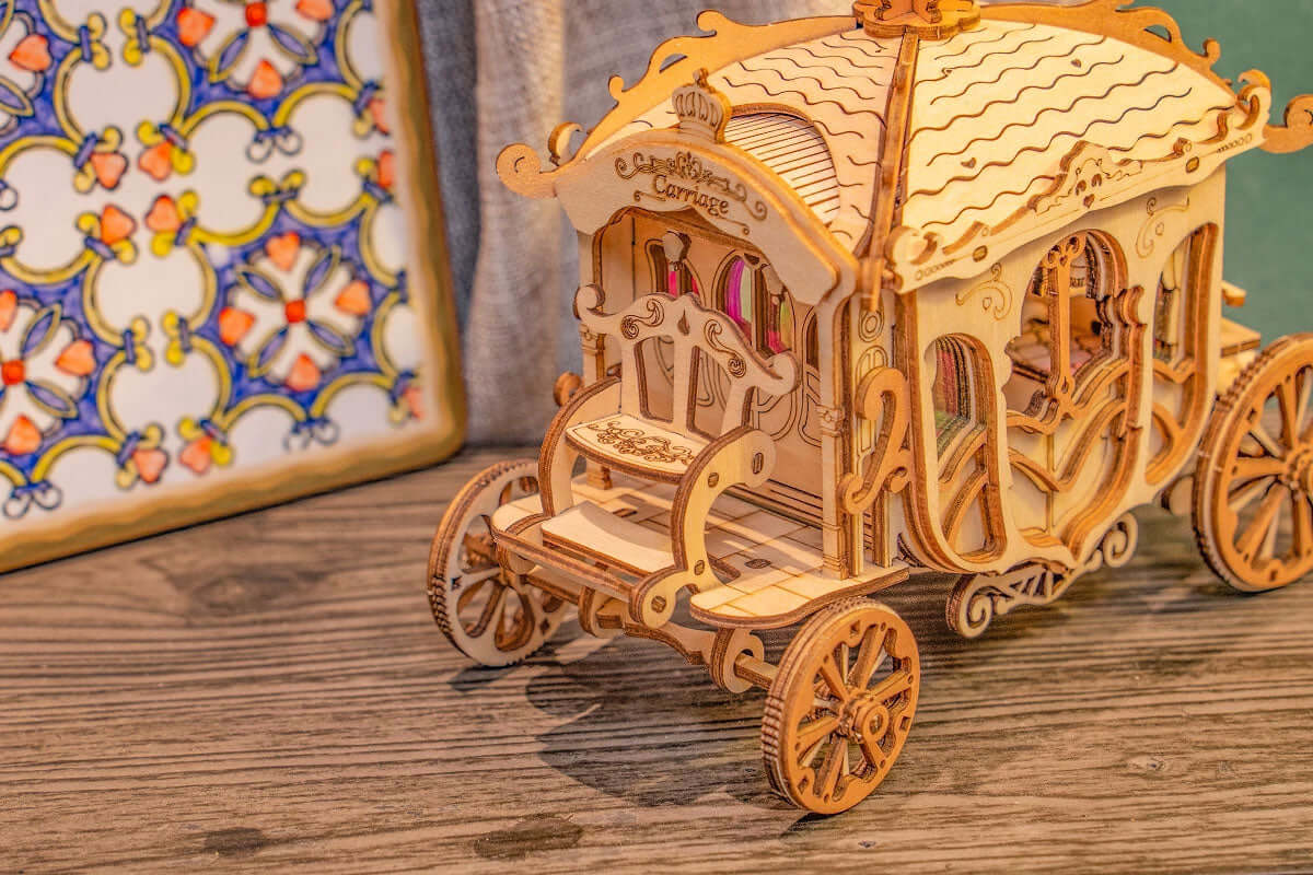 DIY 3D Classic Carriage Wooden Puzzle | Kidstoylover - www.Shopthatapp.com