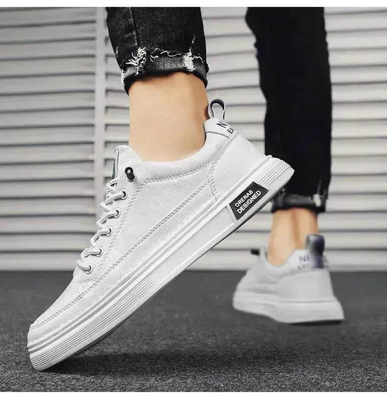 All-matching Sneakers Daily Leisure Sports Work Platform Casual Sneakers Shoes for Men Canvas Sneakers for Men - www.Shopthatapp.com