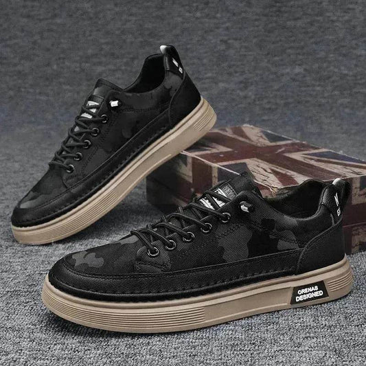 All-matching Sneakers Daily Leisure Sports Work Platform Casual Sneakers Shoes for Men Canvas Sneakers for Men - www.Shopthatapp.com