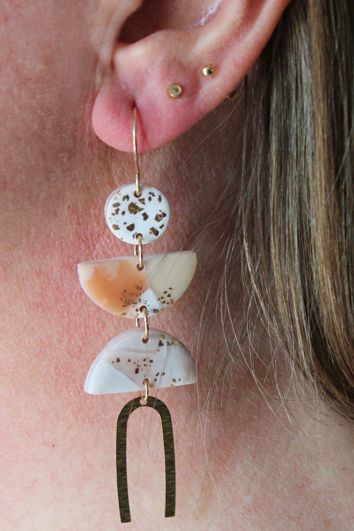 Alma Rosa Jewelry Polymer Clay Statement Earrings - www.Shopthatapp.com